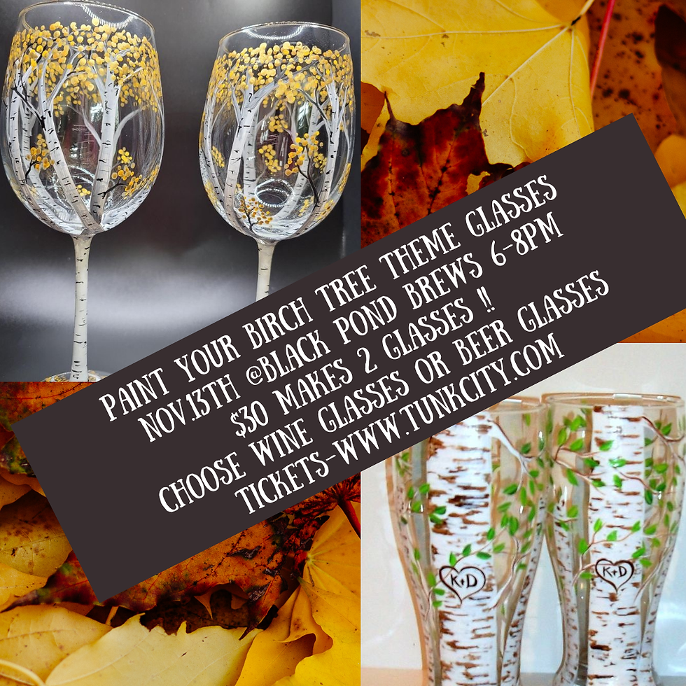 Paint Your Own Birch Tree Glasses 