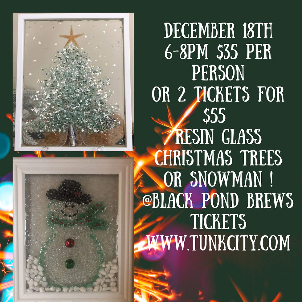 Resin Snowmen Or Christmas Trees @Black Pond Brews 
