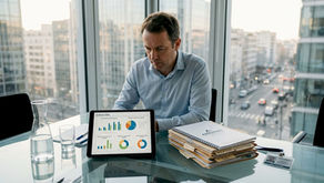 Au bureau, un gestionnaire passe en revue les critères ESG liés à l’immobilier dans le cadre d’un audit.