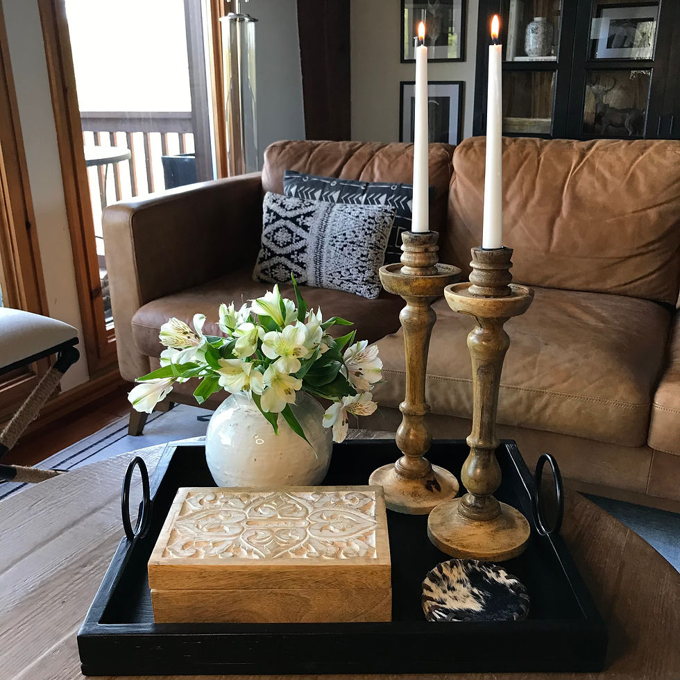 Thumbnail: Hand carved Mango Candlesticks