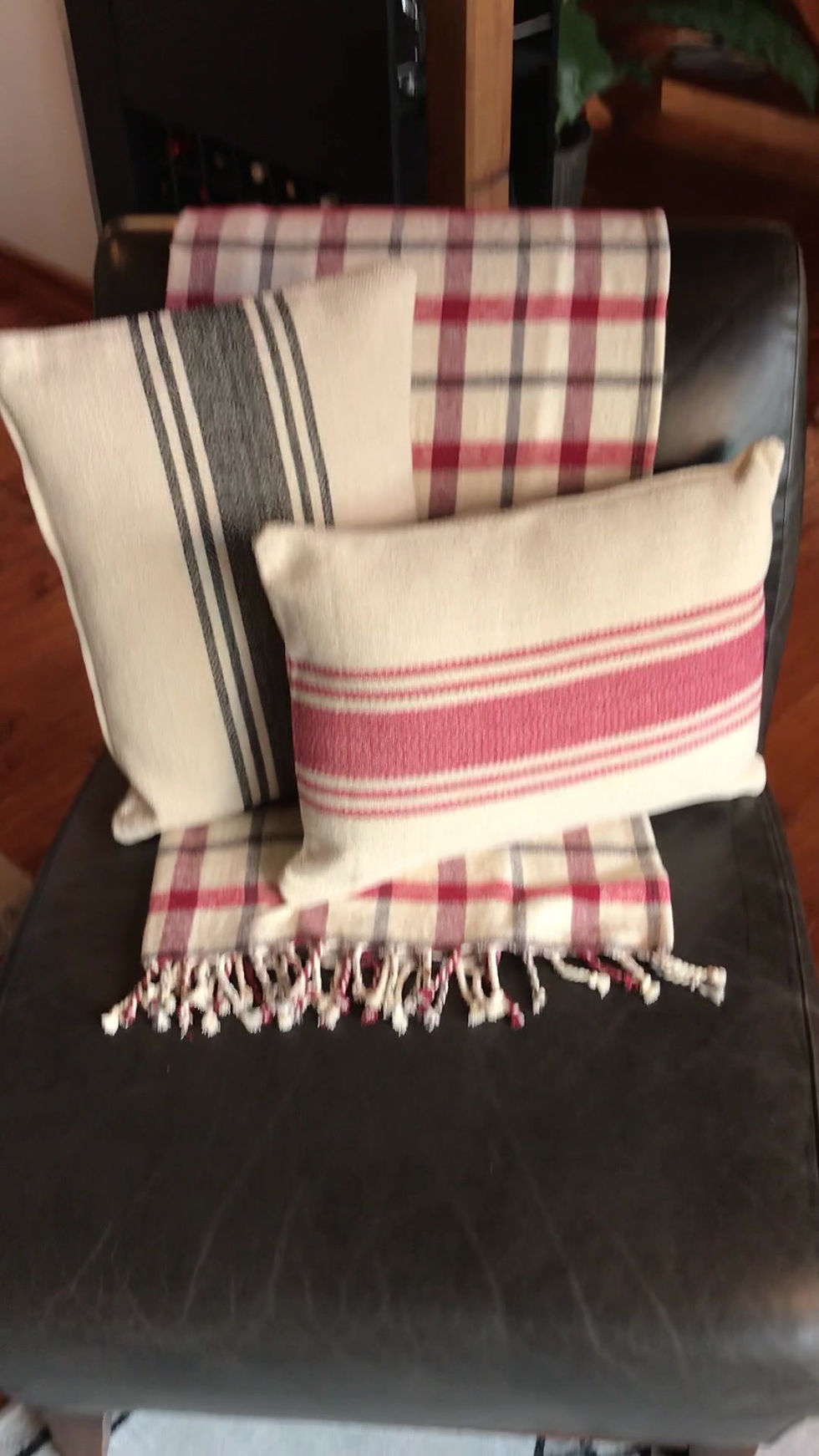 Thumbnail: Chevron Ticking Pillow Black