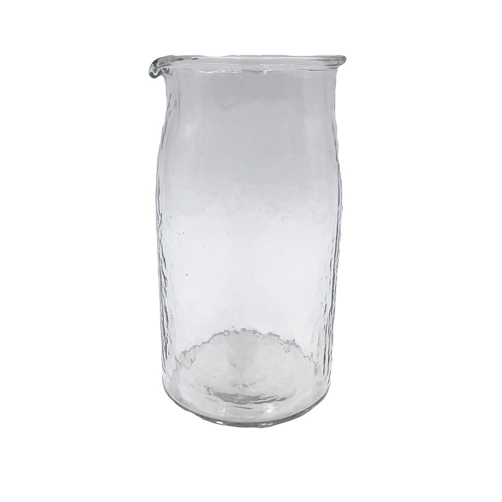 Hand Blown Recycled Glass Pitcher