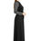 Thumbnail: Modest Robe Front Zipper Black Sparkle & Gray Sparkle Sleeve