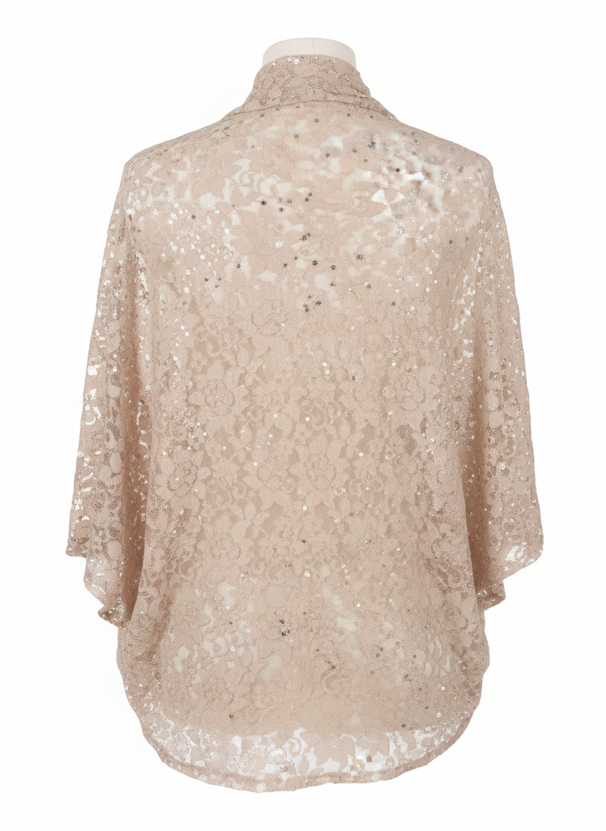 Thumbnail: Modest Shawl Lace & Sequins - 3 Colors, One -Size