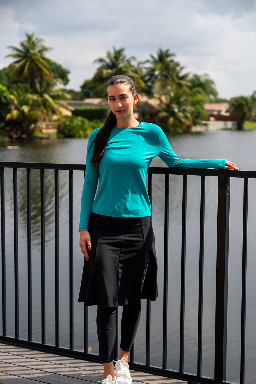 Thumbnail: Modest Top/Shell Solid 6 Colors Plus Size