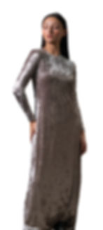 Maxi Dress Champagne Svelvet Polyester