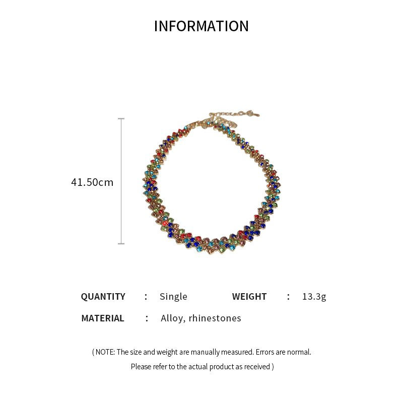 Thumbnail: Glistening Geometric Rhinestone Choker - Red Carpet Statement Necklace