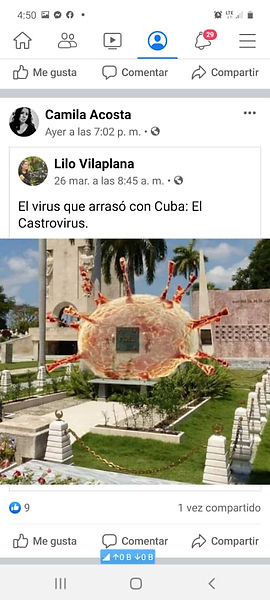Publicaciones de Camila Acosta en Facebook
