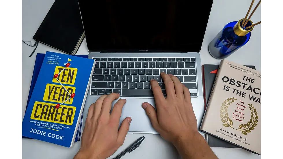 Clean workspace showing simple habits and routines to improve focus, productivity, and life