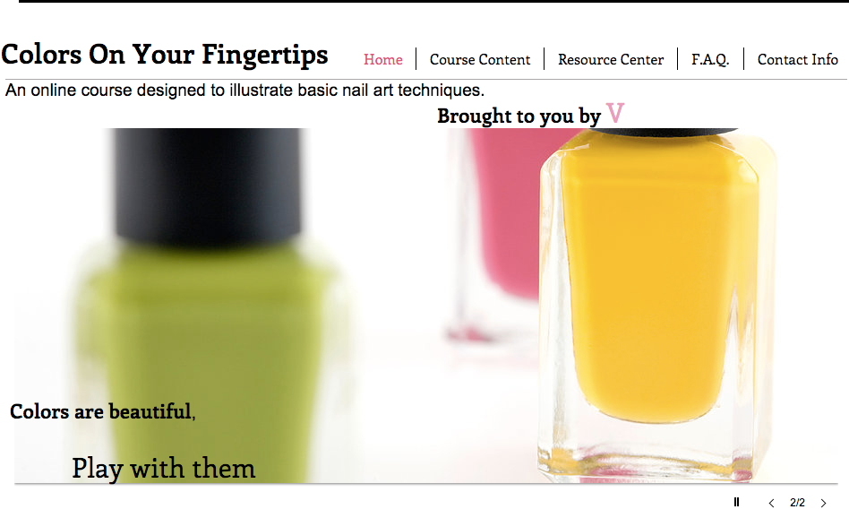 Nail art online course screenshot