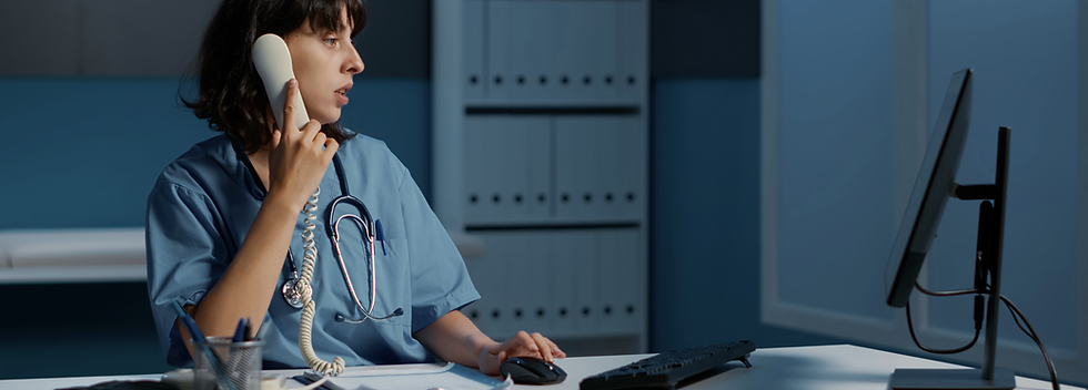 Pediatric provider answering phone for after-hours care