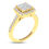 Thumbnail: Diamond Engagement Ring 1 ct tw Princess & Round 14K Gold