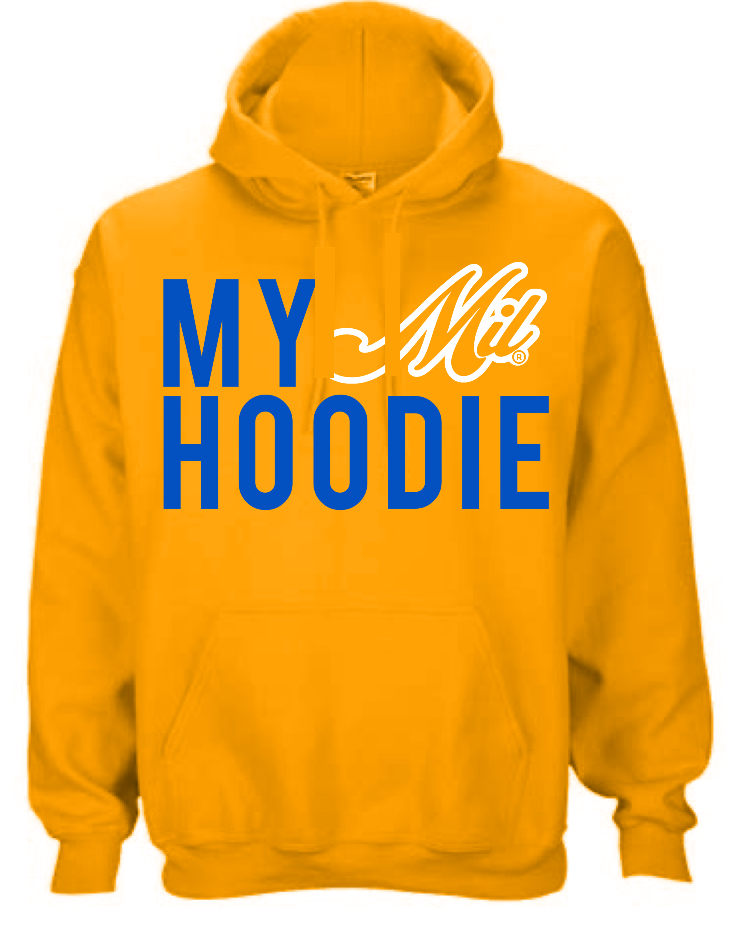 MY MIL HOODIE  - 80’S  - GOLDEN YELLOW/ROYAL/WHITE