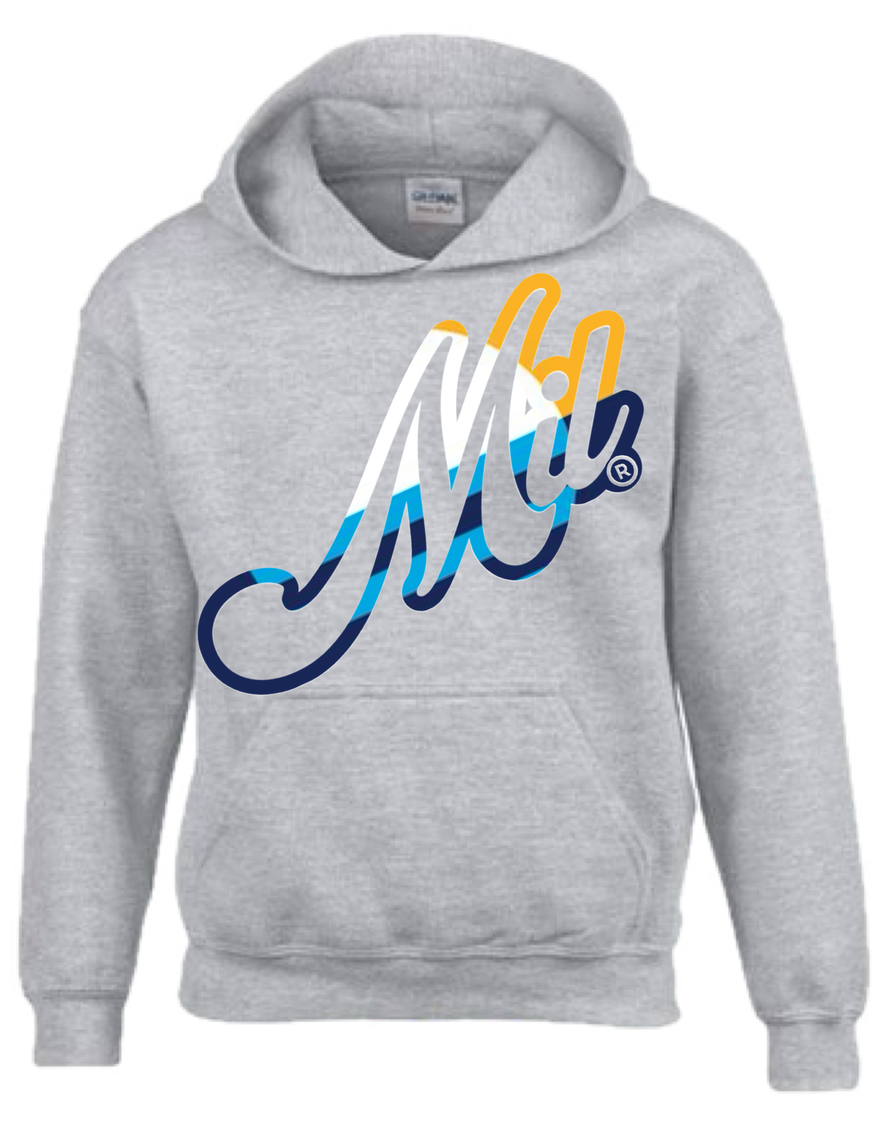 THE MIL - 414 DAY SODA POP - HOODIE- GREY/YELLOW/WHITE