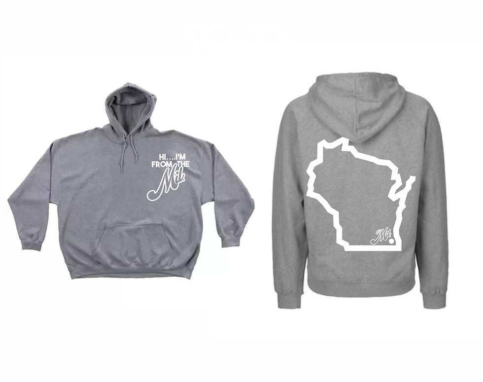 Thumbnail: HI..I’M FROM THE MIL - HEATHER GREY/WHITE