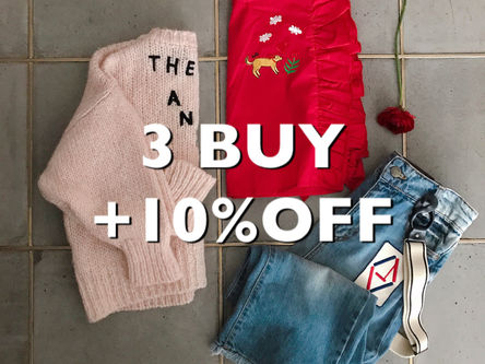 店頭限定 1/25(FRI)-2/3(SUN)"3BUY 10％OFF CAMPAIGN"