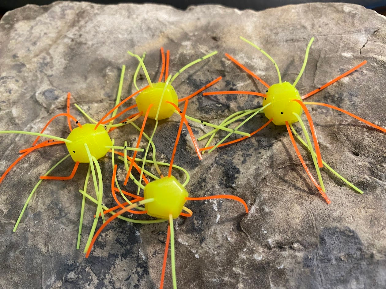 Chartreuse Spider Dice - .50 inche