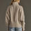 Thumbnail: Tan Quarter Zip Sweatshirt