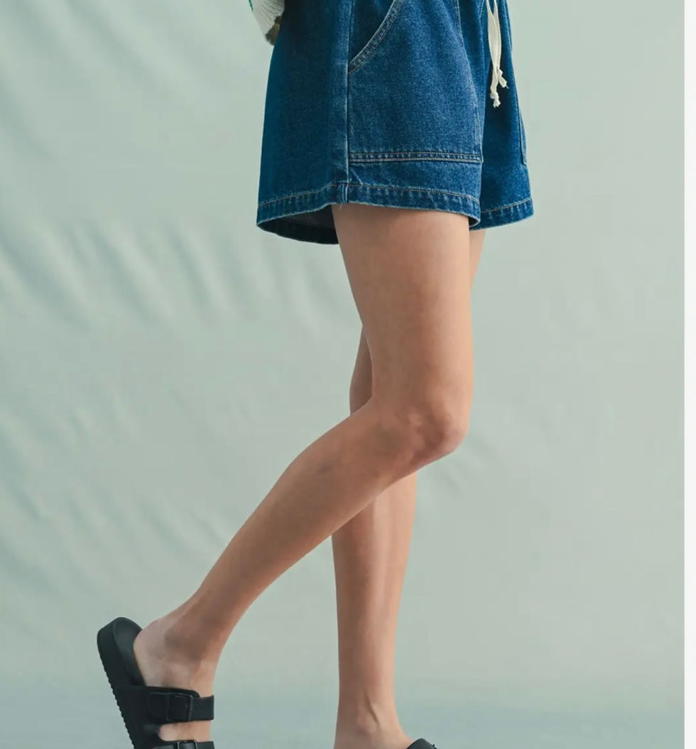 Thumbnail: Denim Shorts with Drawstring
