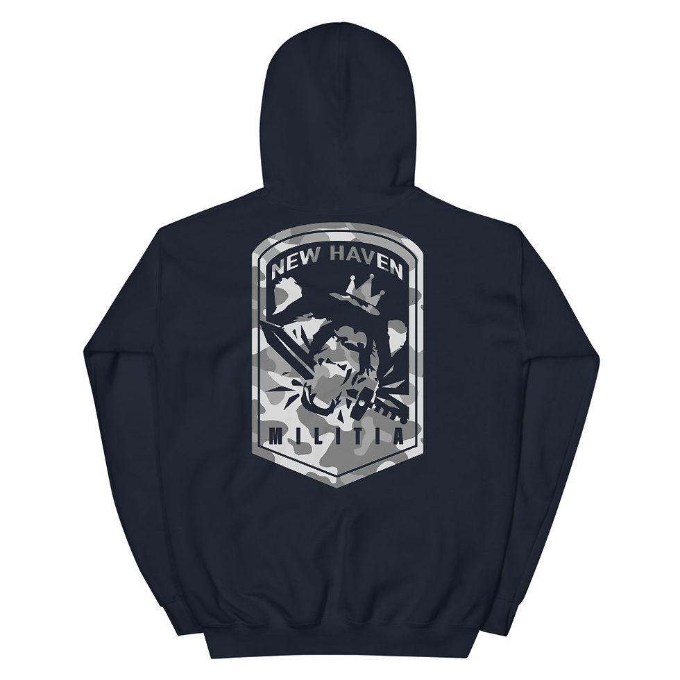Thumbnail: NEW HAVEN MILITIA T.O.M.B. Hoodie [NH-001B] by ©WOLFKINGS