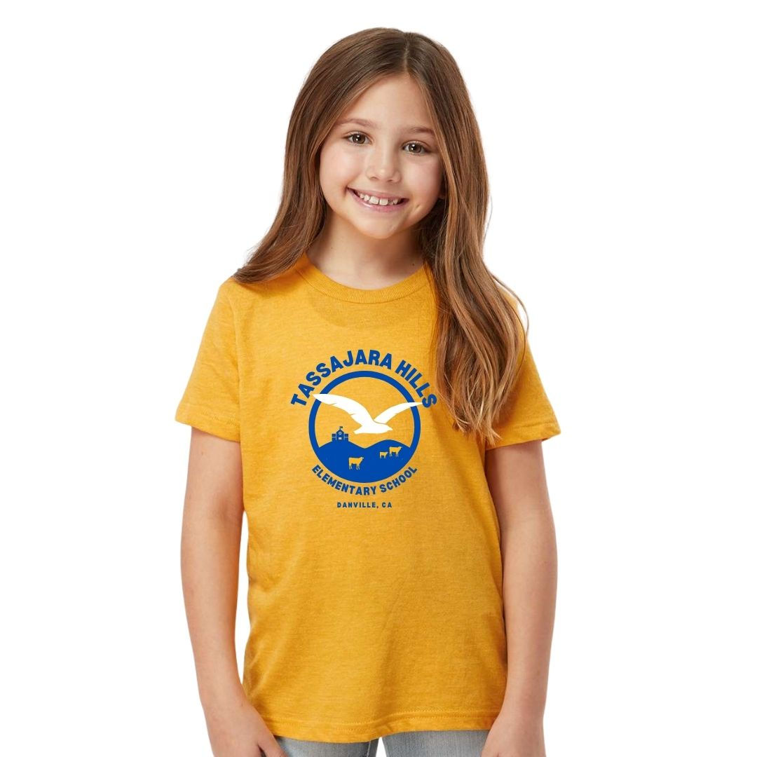 YOUTH UNISEX Heather Mellow Yellow Soaring Hawk T-Shirt