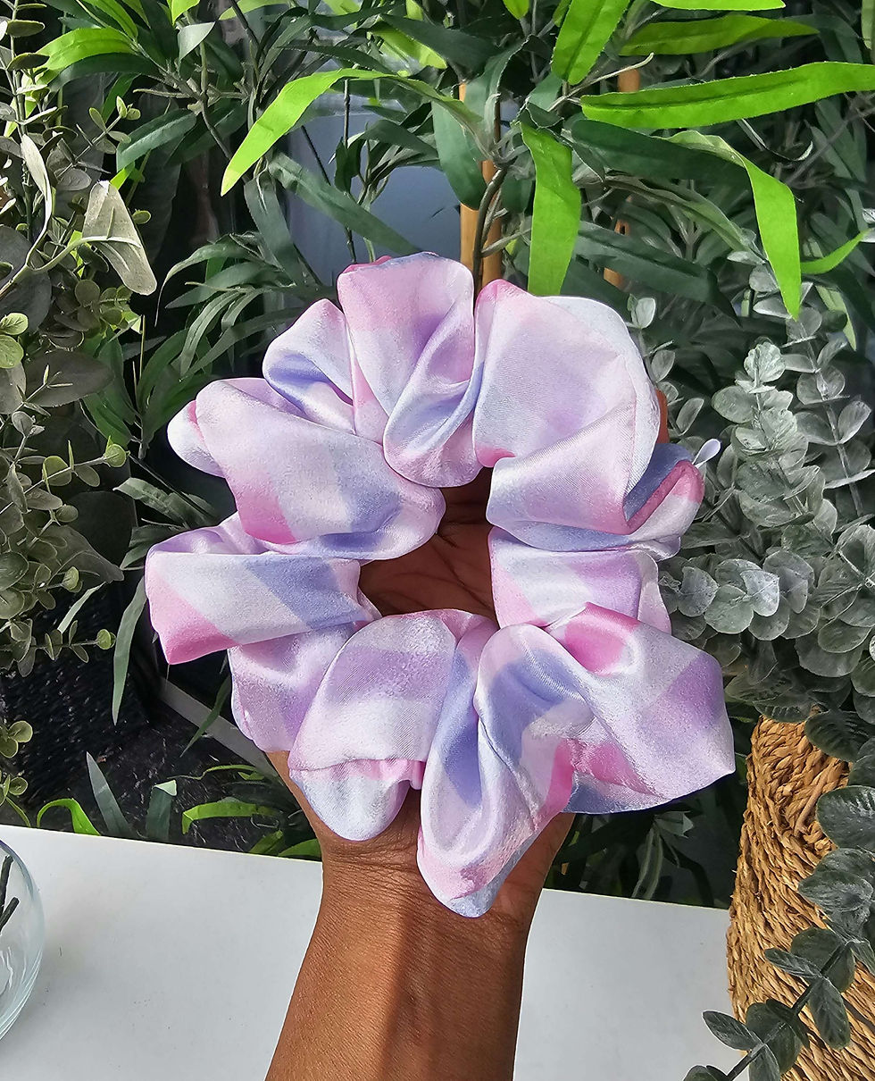 Thumbnail: XL - Pink Blush Satin Scrunchie 