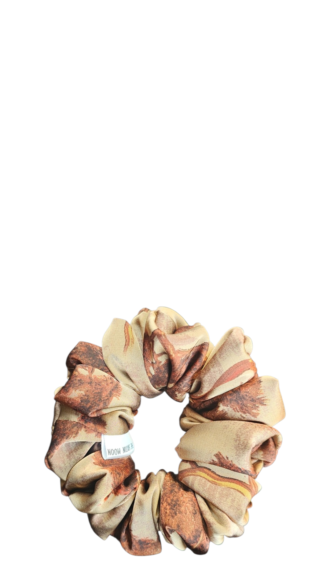 MINI - Mocha Forest Satin Scrunchie