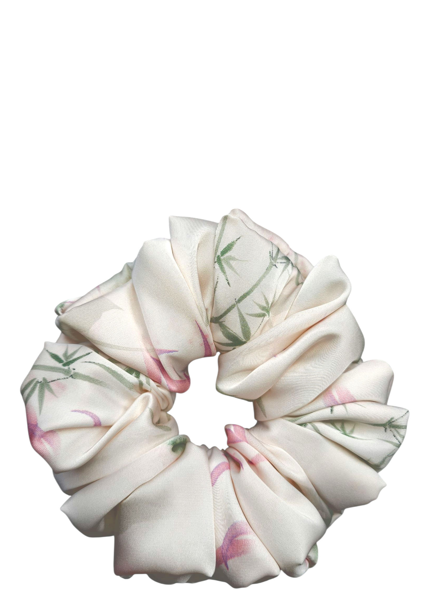 LARGE - Bamboo Bliss Satin Scrunchie 