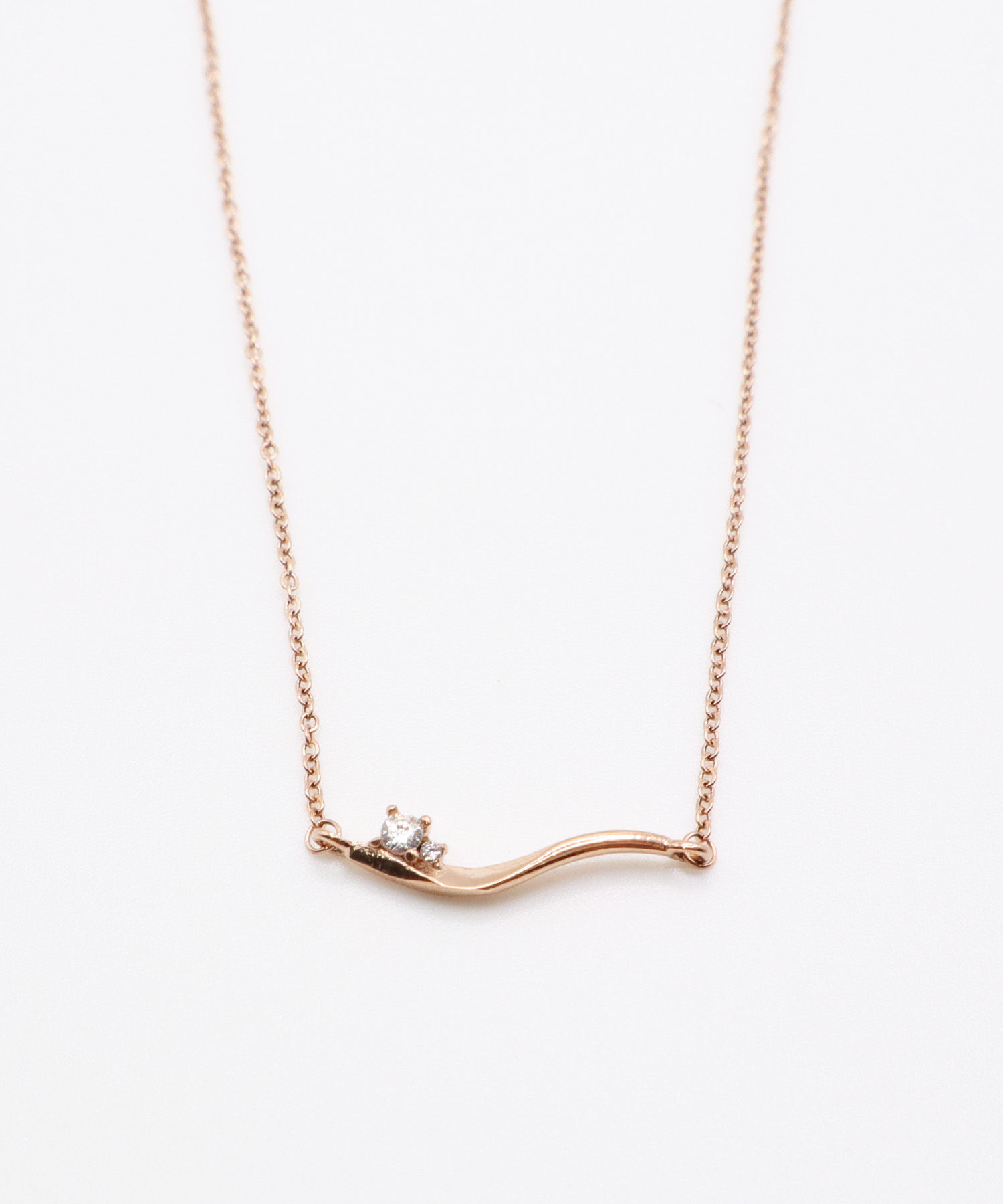 [surgical stainless] ピンクゴールド ニュアンスライン ネックレス