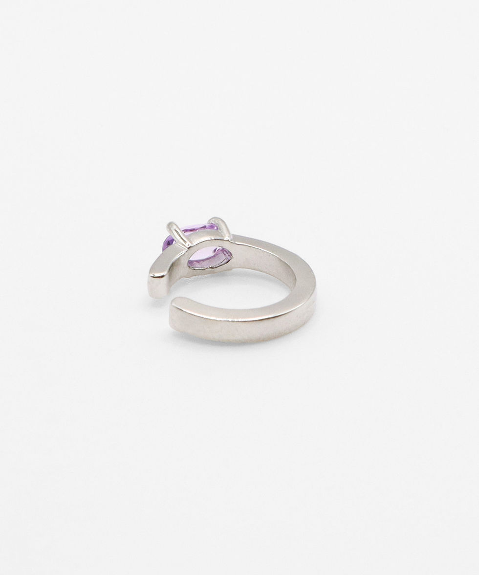 サムネイル： 天然石 オーバル イヤーカフ