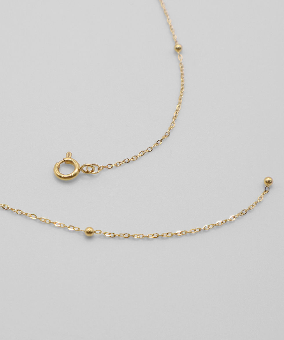 サムネイル： [surgical stainless]ビーズ ポイント ロング ネックレス