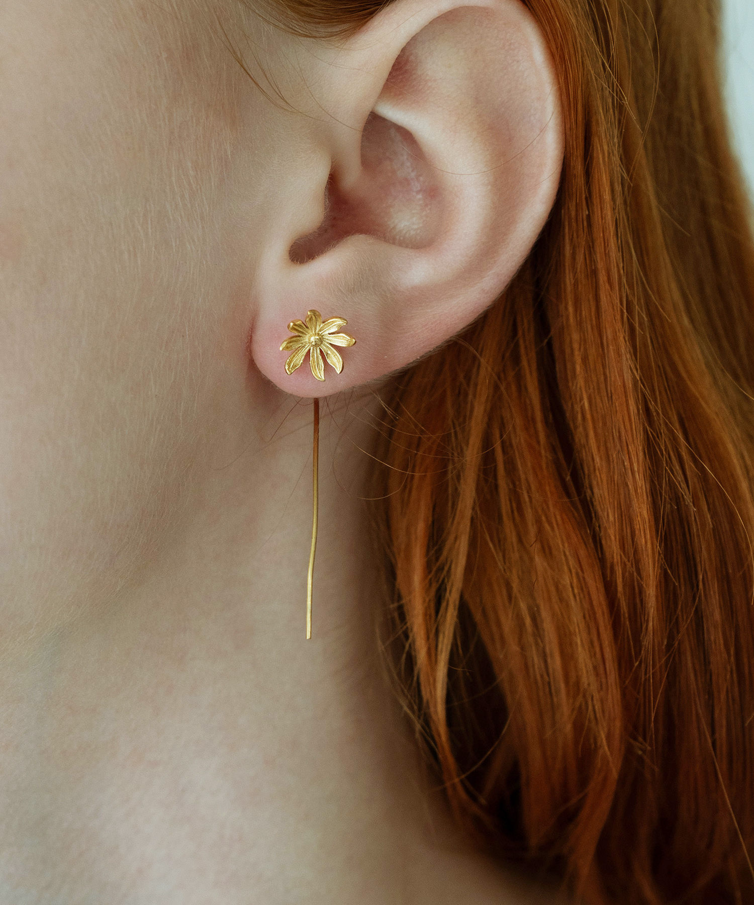 [surgical stainles] フラワー アメリカン ピアス