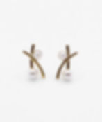 クロス パール プチ ピアス