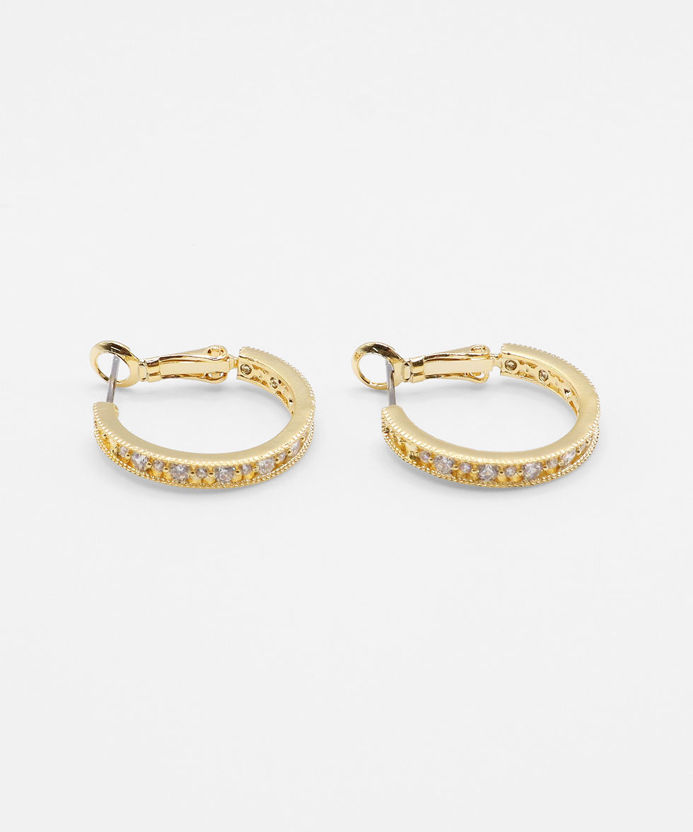サムネイル： ジルコニアライン ワンタッチ フープピアス