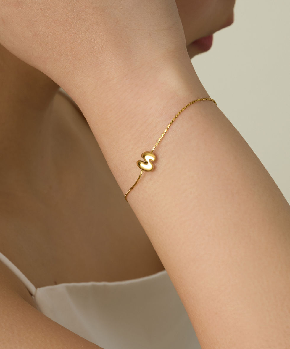 サムネイル： [surgical stainless]イニシャル ブレスレット