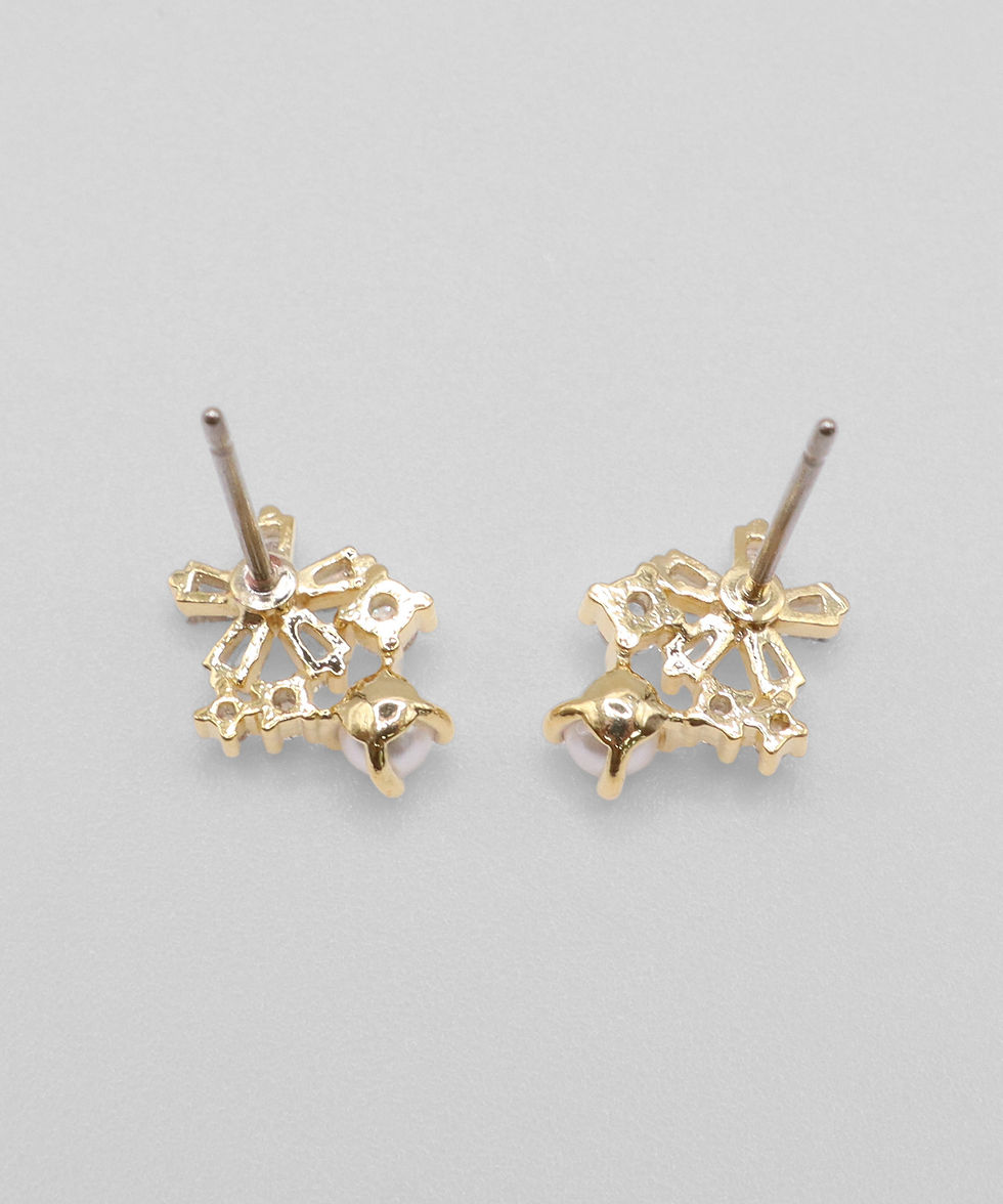 サムネイル： ミニフラワー パール ピアス