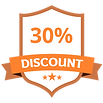 30%のディスカウントオレンジ