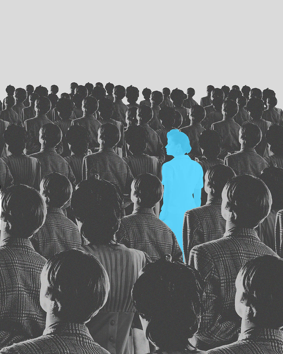 Even in the crowd, one can be lonely