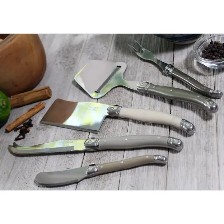 Laguiole Cheese Knife, Fork & Slicer Set, 5 Piece