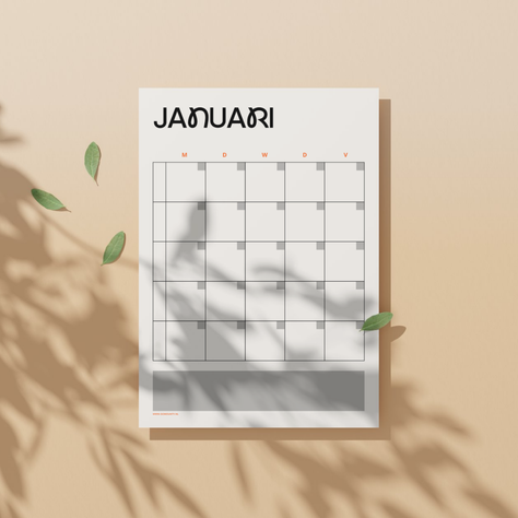 Dit is een kalender voor op de muur in de vorm van kalenderposters, waarop je kan plannen en wat zorgt voor focus en resultaat. 