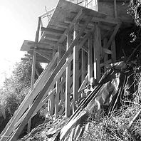 Forms for hillside foundation rebuild