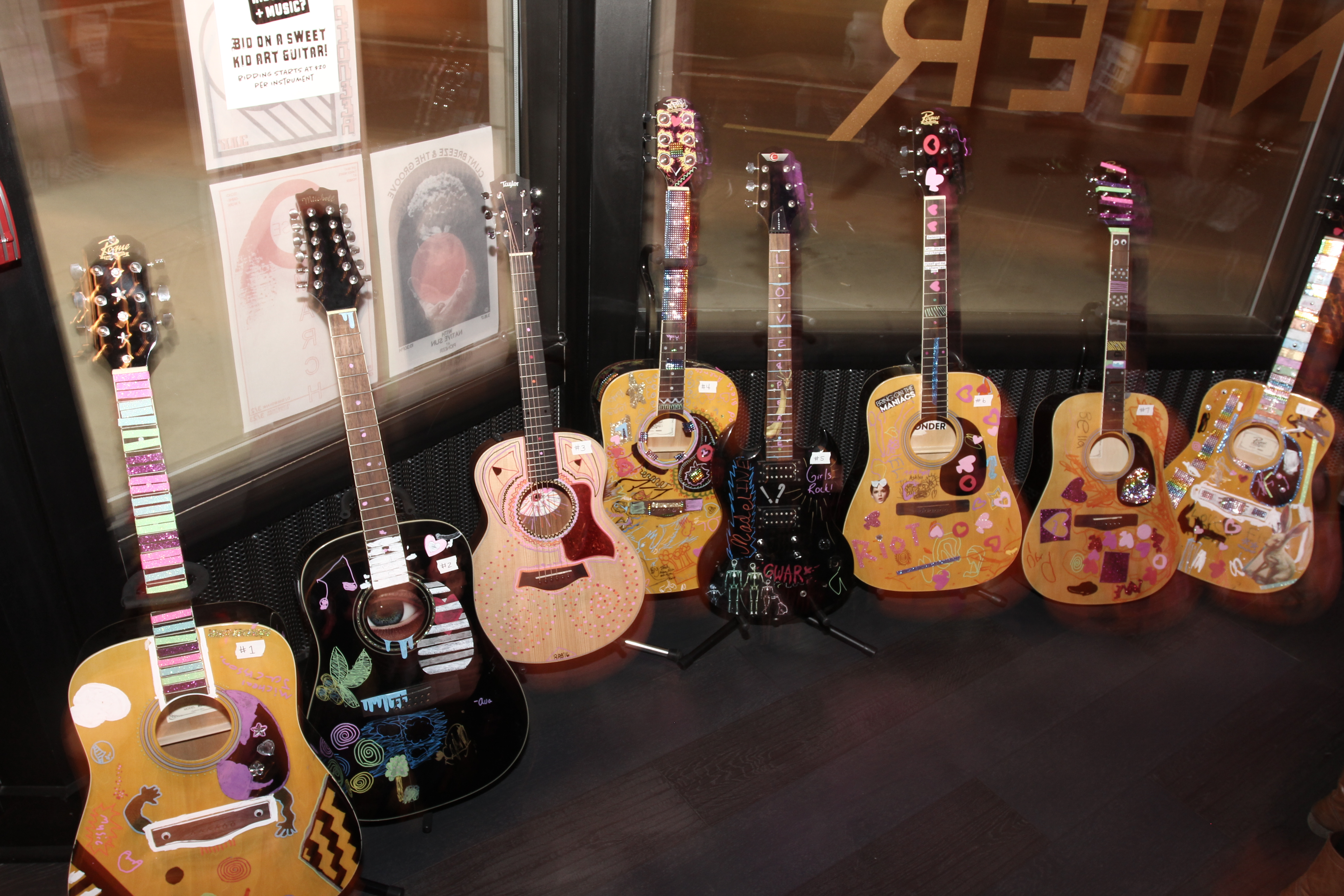 Hand painted art guitars