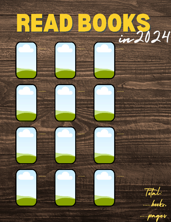 Wood Pattern - Yearly Read Book Overview