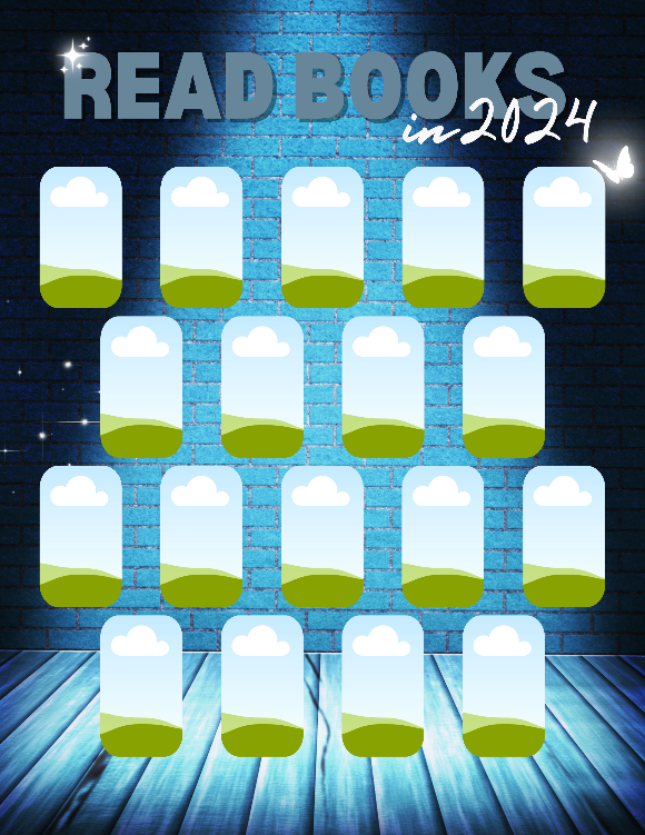 Blue Pattern - Yearly Read Book Overview