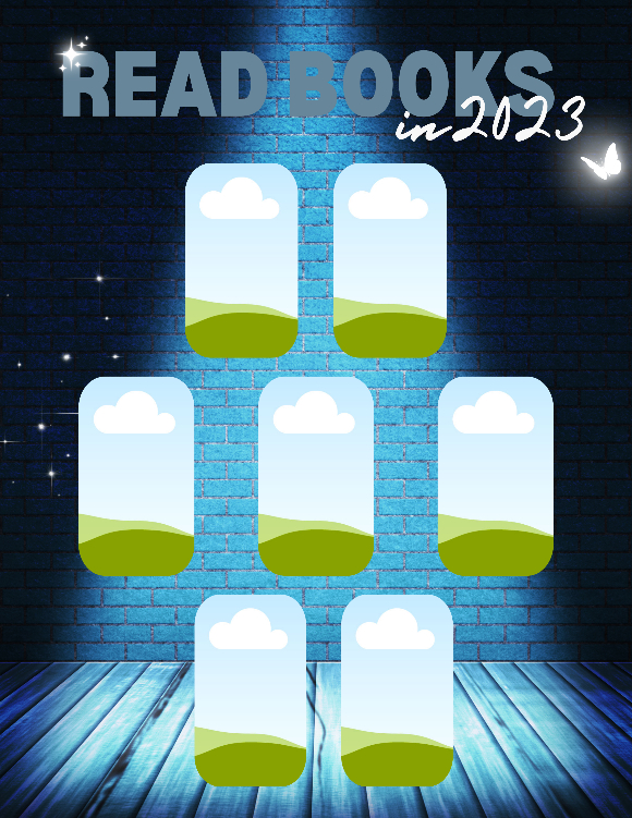 Blue Pattern - Yearly Read Book Overview