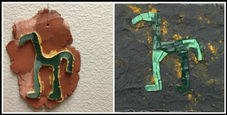 Terry's Horse mosaic, smalti with cement background