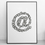 Thumbnail: @ symbol Illustration Print