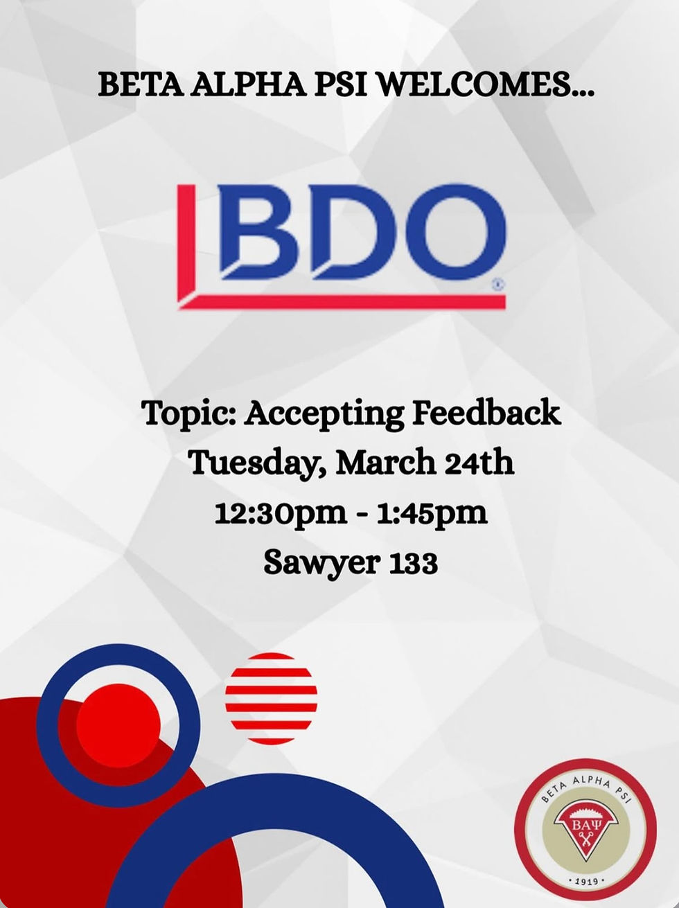 BDO: "Accepting Feedback"