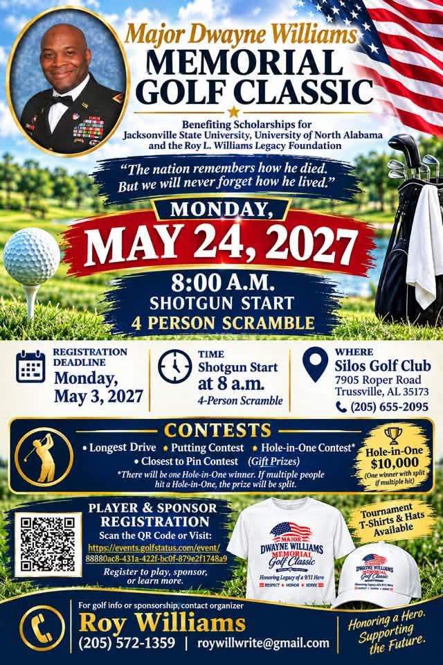 Reminder: Major Dwayne Williams Golf Classic Postponed to May 2027