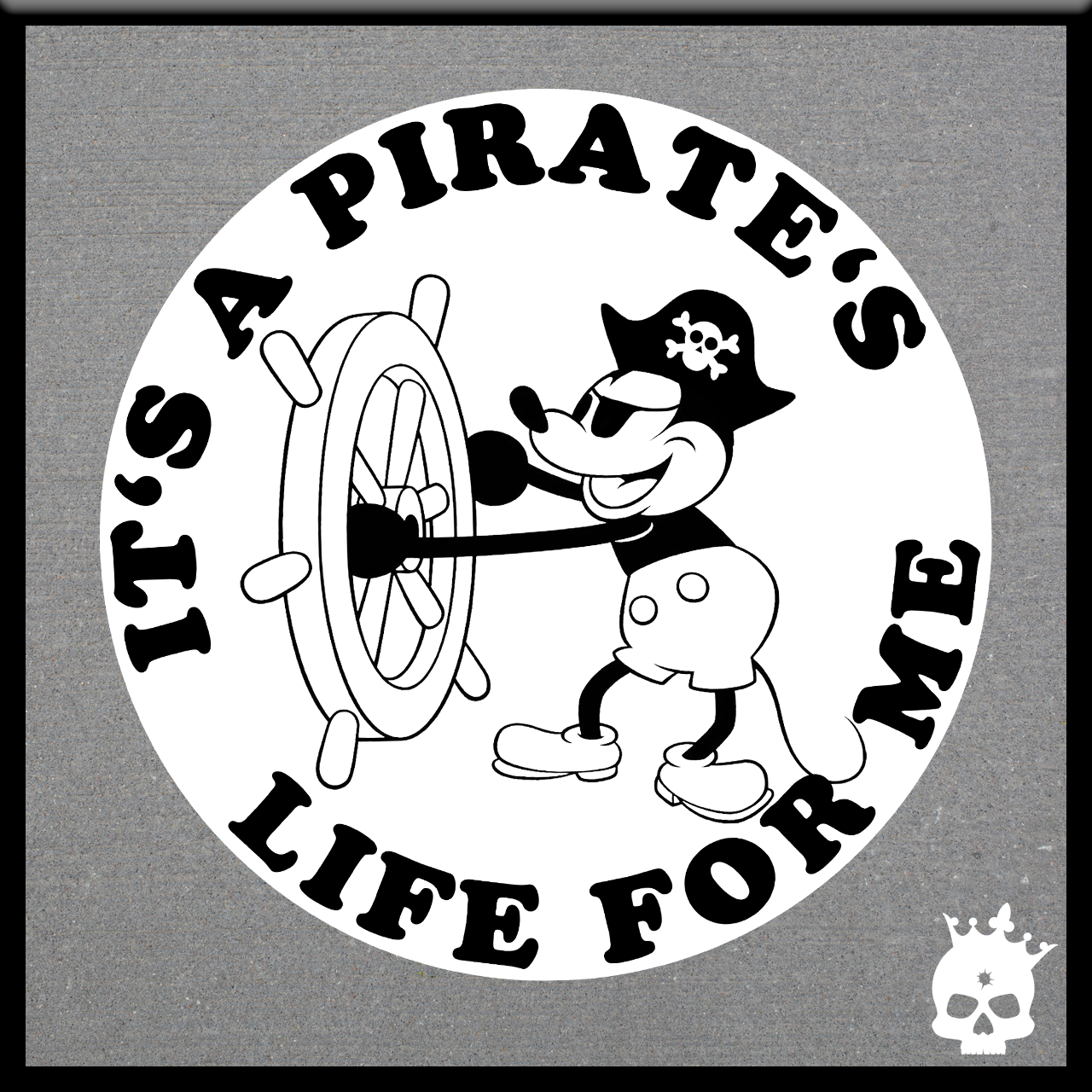 Steamboat Willie Pirate Sticker